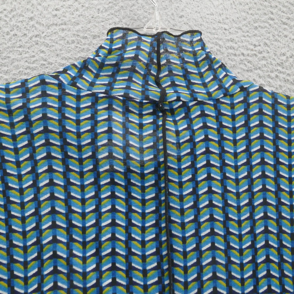 NWT Anthropologie Daily Practice Long Sleeve Top Small Blue Womens‎ Geometric - Picture 4 of 15